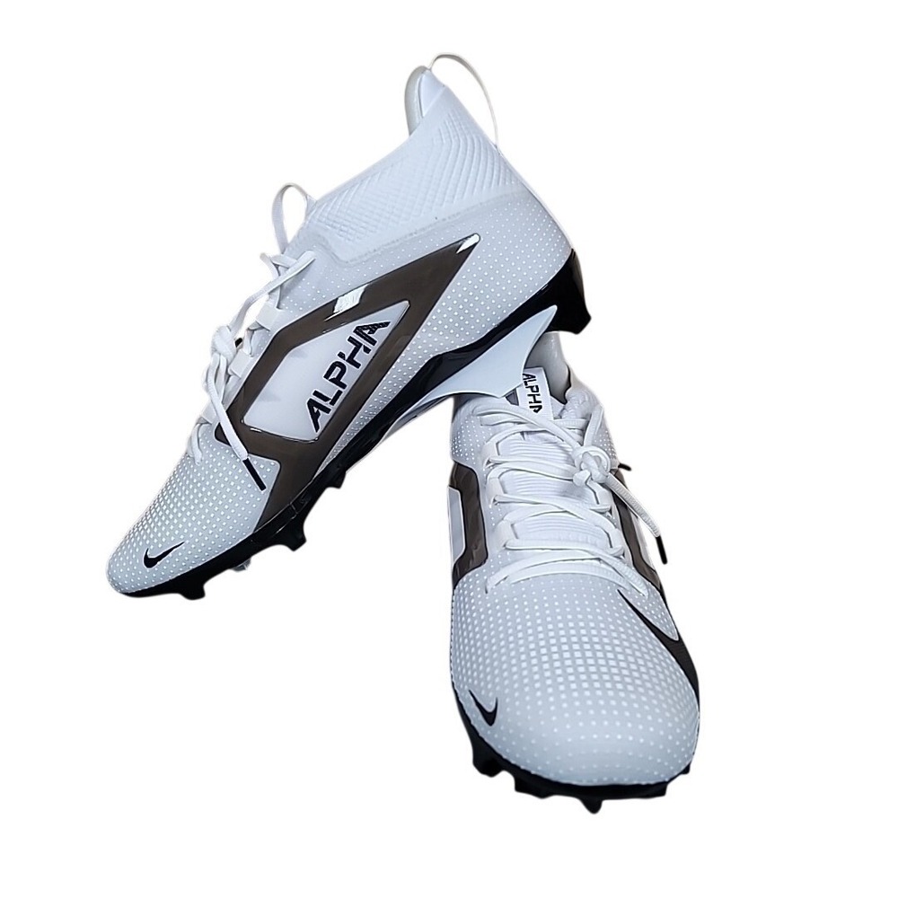 Nike Alpha Menace Elite 4 Mens Football Cleats 16 White/Black FZ7701 101